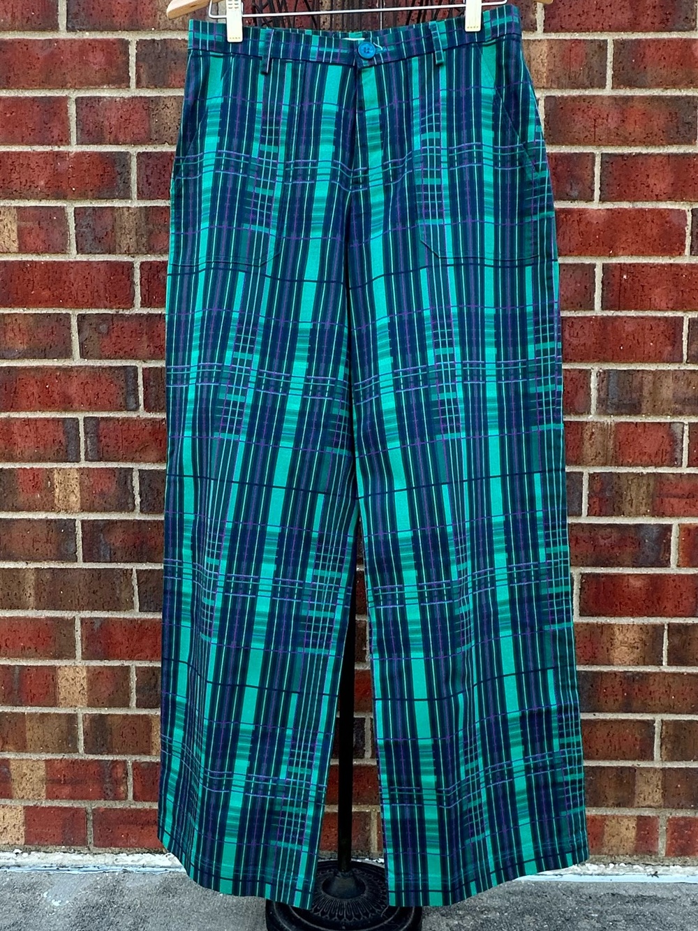 The KIT Trousers Wide Leg Plaid Pants Retro Indie Academia Artsy